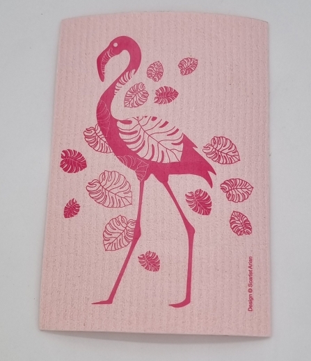 Schwammtuch trocken 150x220mm 1x Stück -Flamingo-